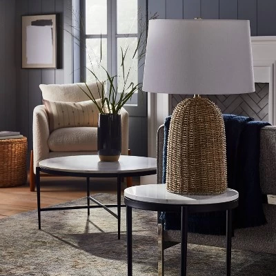 Large Seagrass Table Lamp (Includes LED Light Bulb) Natural - Threshold™ Designed With Studio McGee 1 Large Seagrass Table Lamp (Includes LED Light Bulb) Natural - Threshold™ Designed With Studio McGee