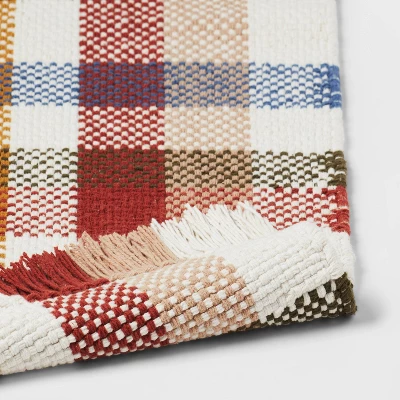 20"x34" Multi-Plaid Woven Pet Tapestry - Threshold™ 3 20"x34" Multi-Plaid Woven Pet Tapestry - Threshold™ - Image 3