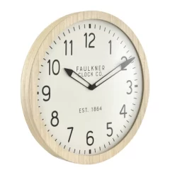 16" Wall Clock Wood - Threshold™