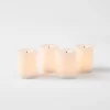 4pk LED Votive Flameless Black Wick Candle White - Threshold™