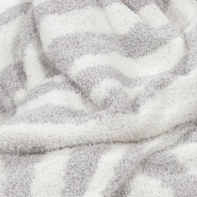 Cozy Feathery Knit Zebra Throw Blanket Gray - Threshold™ 4 Cozy Feathery Knit Zebra Throw Blanket Gray - Threshold™ - Image 4