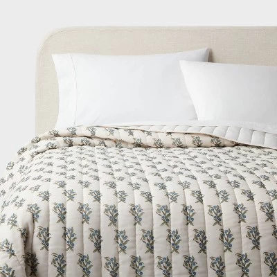 Voile Woodblock Printed Quilt Ivory - Threshold™ 3 Voile Woodblock Printed Quilt Ivory - Threshold™ - Image 3