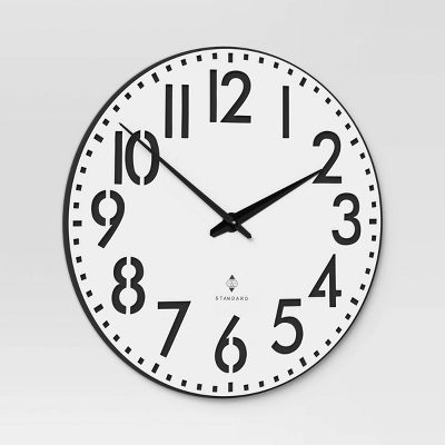 28" Modern Wall Clock White - Threshold™ 2 28" Modern Wall Clock White - Threshold™ - Image 2