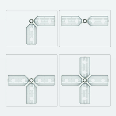 Aluminum Corner Tension Pole Caddy Gray - Threshold™ 4 Aluminum Corner Tension Pole Caddy Gray - Threshold™ - Image 4