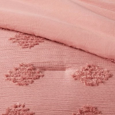 Tufted Diamond Crinkle Comforter & Sham Set - Threshold™ 3 Tufted Diamond Crinkle Comforter & Sham Set - Threshold™ - Image 3