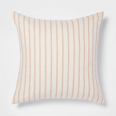 Oversized Cotton Striped Square Throw Pillow - Threshold™ 6 Oversized Cotton Striped Square Throw Pillow - Threshold™ - Image 6