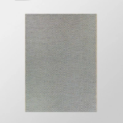 Prisma Diamond Outdoor Rug Gray - Threshold™ 2 Prisma Diamond Outdoor Rug Gray - Threshold™ - Image 2