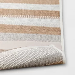5' X 7' Stripe Tapestry Outdoor Rug Khaki/Gray - Threshold™ -Home Decor Store GUEST 7db8e7d0 5fb0 4c2d 90b4 7d3f8ed24480
