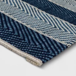 Outdoor Rug Beach Stripe Blue - Threshold™