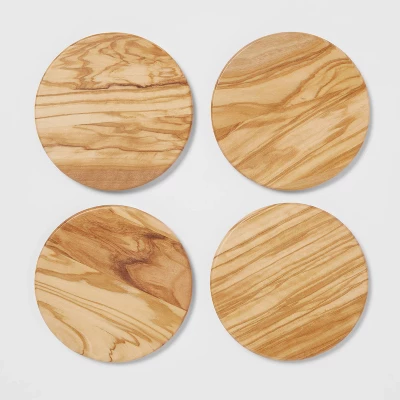 4pk Olivewood Coasters - Threshold™ 2 4pk Olivewood Coasters - Threshold™ - Image 2