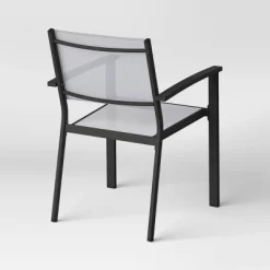 2pc Ryegate Weathered Teak Sling Outdoor Patio Dining Chairs Arm Chairs Gray - Threshold™ -Home Decor Store GUEST 84955e75 3ec0 44c5 927e db67c16c3cae