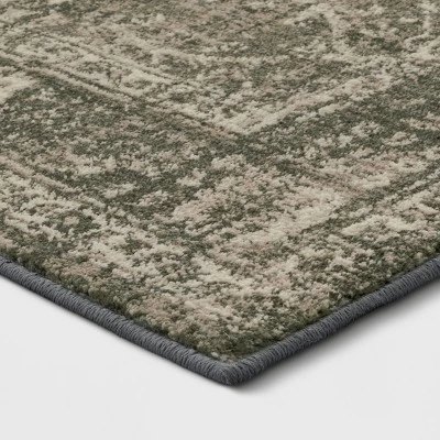 Floral Woven Area Rug Gray - Threshold™ 1 Floral Woven Area Rug Gray - Threshold™