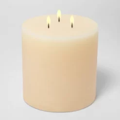 Pillar Vanilla Bean And Amber Candle - Threshold™