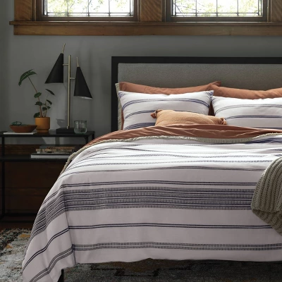 Cotton Woven Stripe Duvet Cover & Sham Set - Threshold™ 4 Cotton Woven Stripe Duvet Cover & Sham Set - Threshold™ - Image 4