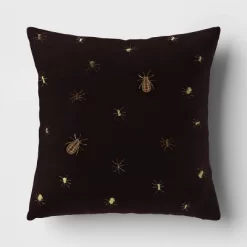 Beaded And Embroidered Spider Cotton Velvet Square Halloween Throw Pillow Gold/Black - Threshold™ -Home Decor Store GUEST 891d3cbe 0901 4273 a738 eb8b67384ac9