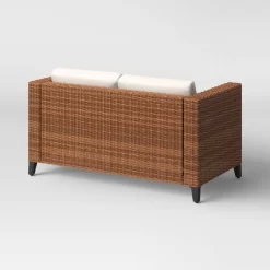 Brookfield Steel Wicker Loveseat - Light Brown - Threshold™ -Home Decor Store GUEST 89cfd654 7349 4873 8e2b c4b510806e85