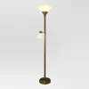 Mother Daughter Torchiere Floor Lamp With Glass Shade - Threshold™