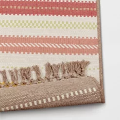 7' X 10' Textural Stripe Woven Outdoor Rug Pink - Threshold™ 5 7' X 10' Textural Stripe Woven Outdoor Rug Pink - Threshold™ -Home Decor Store GUEST 8cfd2fd5 5bd5 4e16 9c2a c386fdabfe2f