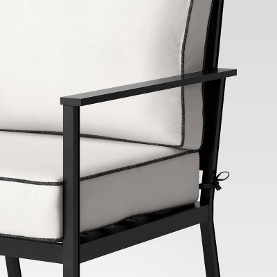 Searsburg 3pc Aluminum Patio Chat Set - Black - Threshold™ 5 Searsburg 3pc Aluminum Patio Chat Set - Black - Threshold™ - Image 5