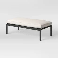 Ryegate 2pc 4' Mini Patio Daybed With Ottoman Weathered Teak - Threshold™ -Home Decor Store GUEST 9c5dc5eb c01a 48d7 92cd b0baa9bb564c