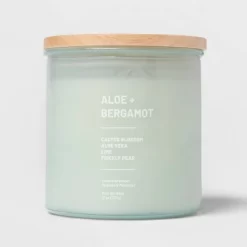 Glass Jar Aloe And Bergamot Candle Green - Threshold™ 11 Glass Jar Aloe And Bergamot Candle Green - Threshold™ -Home Decor Store GUEST 9e0c4894 3c8b 4edb 8151 c9146810ec29