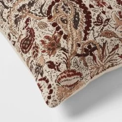 18"x18" Traditional Paisley Square Decorative Pillow Beige/Brown - Threshold™ -Home Decor Store GUEST a351eb38 e079 493a 9f13 2085eb146f31