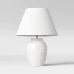 Turned Ceramic Table Lamp White - Threshold™ -Home Decor Store GUEST a3c43bdb 74c2 4bbe a3c8 10bb261e03b9