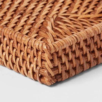 Rattan Tray Light Brown - Threshold™ 3 Rattan Tray Light Brown - Threshold™ - Image 3