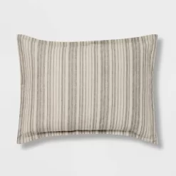 7pc Reversible Printed Stripe Comforter Bedding Set With Sheets Gray - Threshold™ -Home Decor Store GUEST a6518a6e 021c 48a2 a080 bfbd6baea623