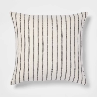 Oversized Cotton Striped Square Throw Pillow - Threshold™ 7 Oversized Cotton Striped Square Throw Pillow - Threshold™ - Image 7