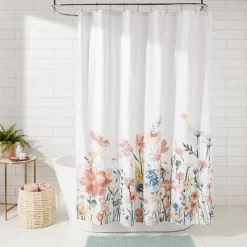 Watercolor Engineered Floral Shower Curtain - Threshold™