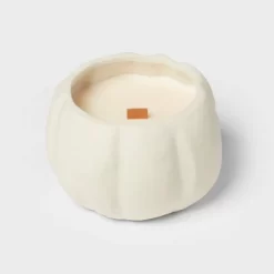 12oz Brushed Abstract Pumpkin Ceramic With Woodwick And Dustcover Warm Cider + Cinnamon Candle - Threshold™ 6 12oz Brushed Abstract Pumpkin Ceramic With Woodwick And Dustcover Warm Cider + Cinnamon Candle - Threshold™ -Home Decor Store GUEST aea22527 c4fc 4451 bba5 91e370926ceb