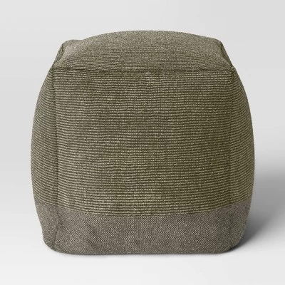 Hazel Stone Washed Canvas Pouf With Removable Fill Olive Green - Threshold™ 2 Hazel Stone Washed Canvas Pouf With Removable Fill Olive Green - Threshold™ - Image 2