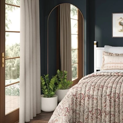 28" X 72" XL Arch Wall Mirror Brass - Threshold™ 1 28" X 72" XL Arch Wall Mirror Brass - Threshold™