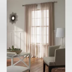 1pc 52"x84" Sheer Chiffon Curtain Panel White - Threshold™ 3 1pc 52"x84" Sheer Chiffon Curtain Panel White - Threshold™ -Home Decor Store GUEST b2fa1f94 8ea9 49e9 9748 44328ccacd39