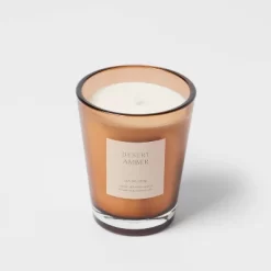 Colored Vase Glass With Dustcover Desert Amber Candle Brown - Threshold™ -Home Decor Store GUEST b38f17b2 0d53 4c5b bb58 f4b0dd118311