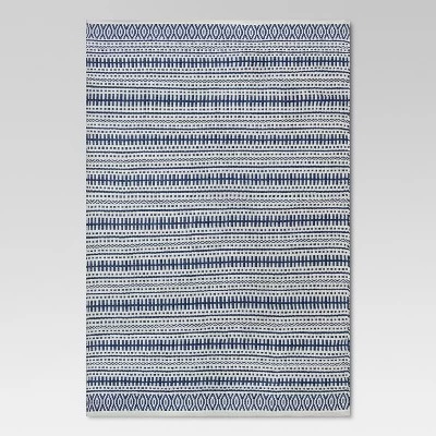 Pattern Stripe Outdoor Rug Blue - Threshold 7 Pattern Stripe Outdoor Rug Blue - Threshold - Image 7