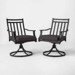 Fairmont 2pk Metal Patio Swivel Rocking Dining Chair - Threshold™