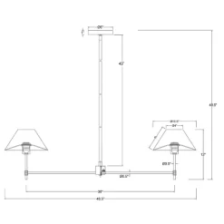 Metal Two Arm Shaded Chandelier Ceiling Light Black - Threshold™ Designed With Studio McGee -Home Decor Store GUEST b7f1cfdd a67e 4445 8a17 70e0130b9351
