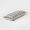 Oversized Oblong Woven Stripe Throw Pillow Gray - Threshold™