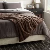 55"x80" Faux Fur Ribbed Bed Throw - Threshold™