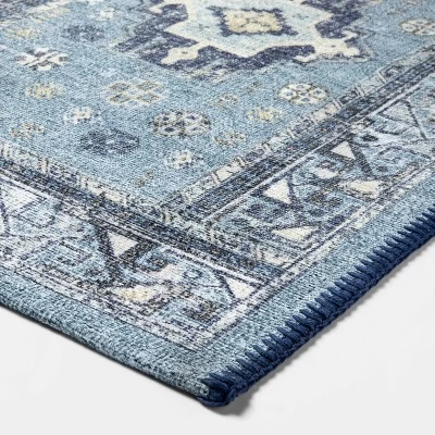 Vintage Persian Medallion Kitchen Rug Blue - Threshold™ 2 Vintage Persian Medallion Kitchen Rug Blue - Threshold™ - Image 2