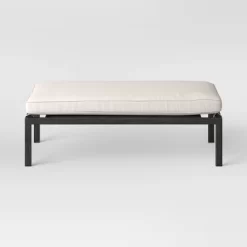 Ryegate 2pc 4' Mini Patio Daybed With Ottoman Weathered Teak - Threshold™ -Home Decor Store GUEST c54a025c 0c05 41ba a278 f43cfc523ab2