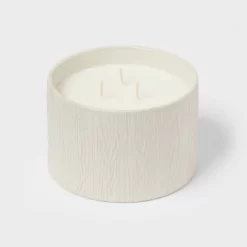 Textured Straight Side Ceramic Vanilla Pumpkin Candle White - Threshold™ -Home Decor Store GUEST c83f7ca8 e5f6 4819 98d2 08162f587614