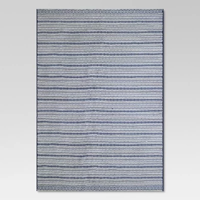 Pattern Stripe Outdoor Rug Blue - Threshold 8 Pattern Stripe Outdoor Rug Blue - Threshold - Image 8