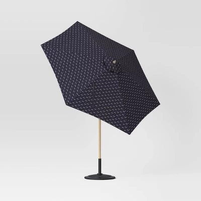 9'x9' Arete Market Patio Umbrella Navy - Threshold™ 2 9'x9' Arete Market Patio Umbrella Navy - Threshold™ - Image 2