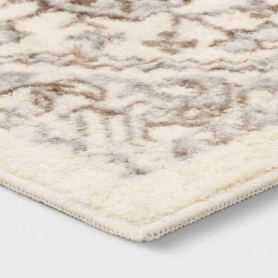 Distressed Persian Accent Rug Cream - Threshold™ 2 Distressed Persian Accent Rug Cream - Threshold™ - Image 2