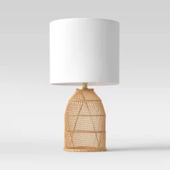 Rattan Diagonal Weave Table Lamp Tan - Opalhouse™ -Home Decor Store GUEST dae93eeb ddb7 44ce 88df 301a4b240217