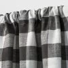 2pk 42"x36" Light Filtering Gingham Curtain Tiers Gray/White - Threshold™