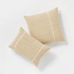 Oversize Embroidered Striped Throw Pillow Cream - Threshold™ Designed With Studio McGee -Home Decor Store GUEST dd44cc07 b08f 4537 b5c0 957f387f1926